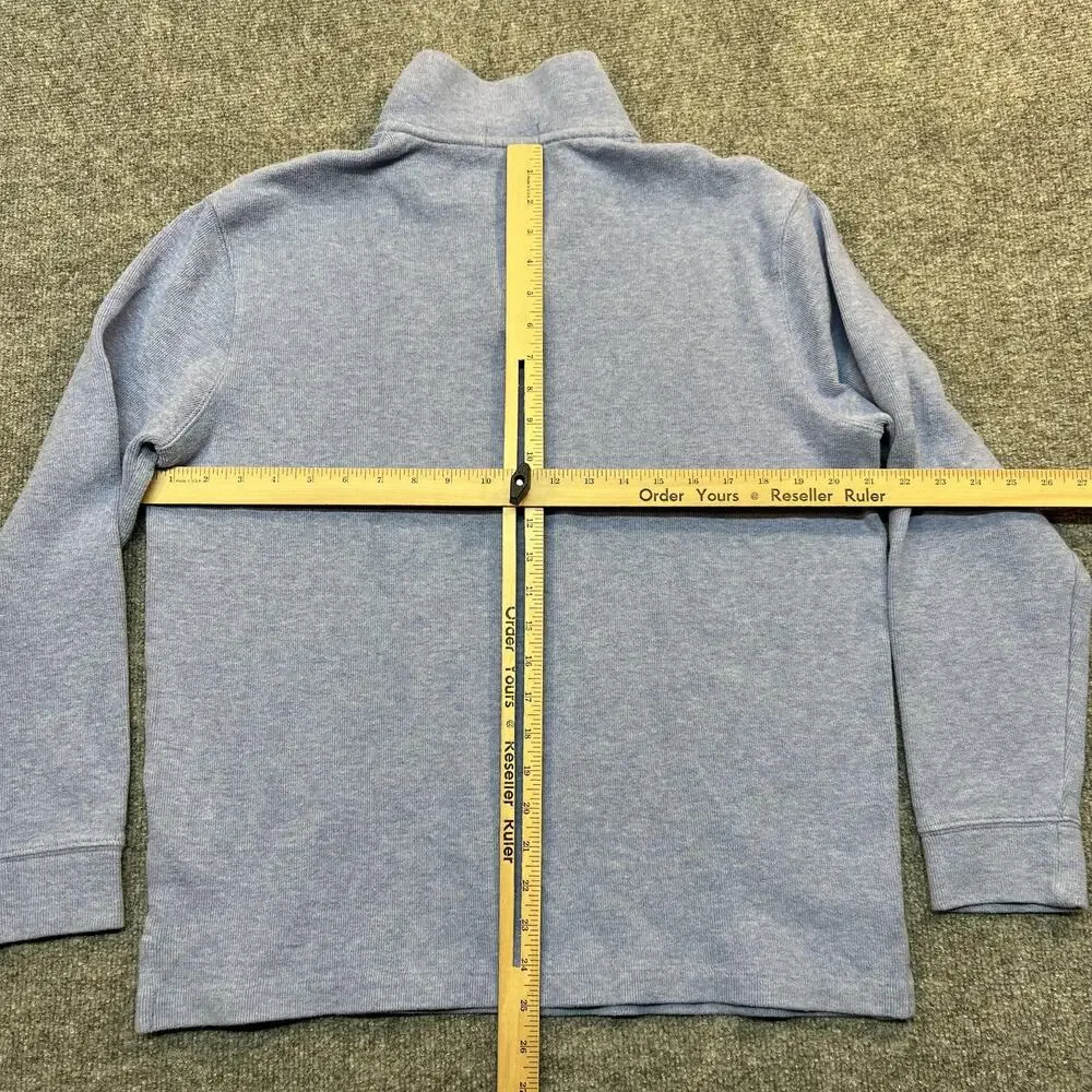 Polo Ralph Lauren Sweater Mens Large Blue 1/4 Zip Pony Logo Pullover